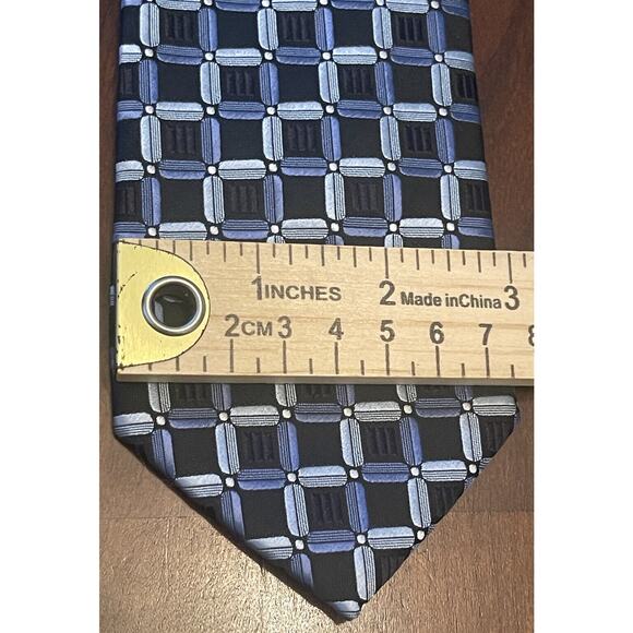 Cherskin Blue Gray 100% Polyester Men’s Neck Tie Made In China - Picture 4 of 9